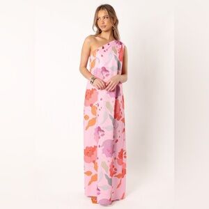 Petal and Pup Tillie One Shoulder Maxi Dress - Pink Floral